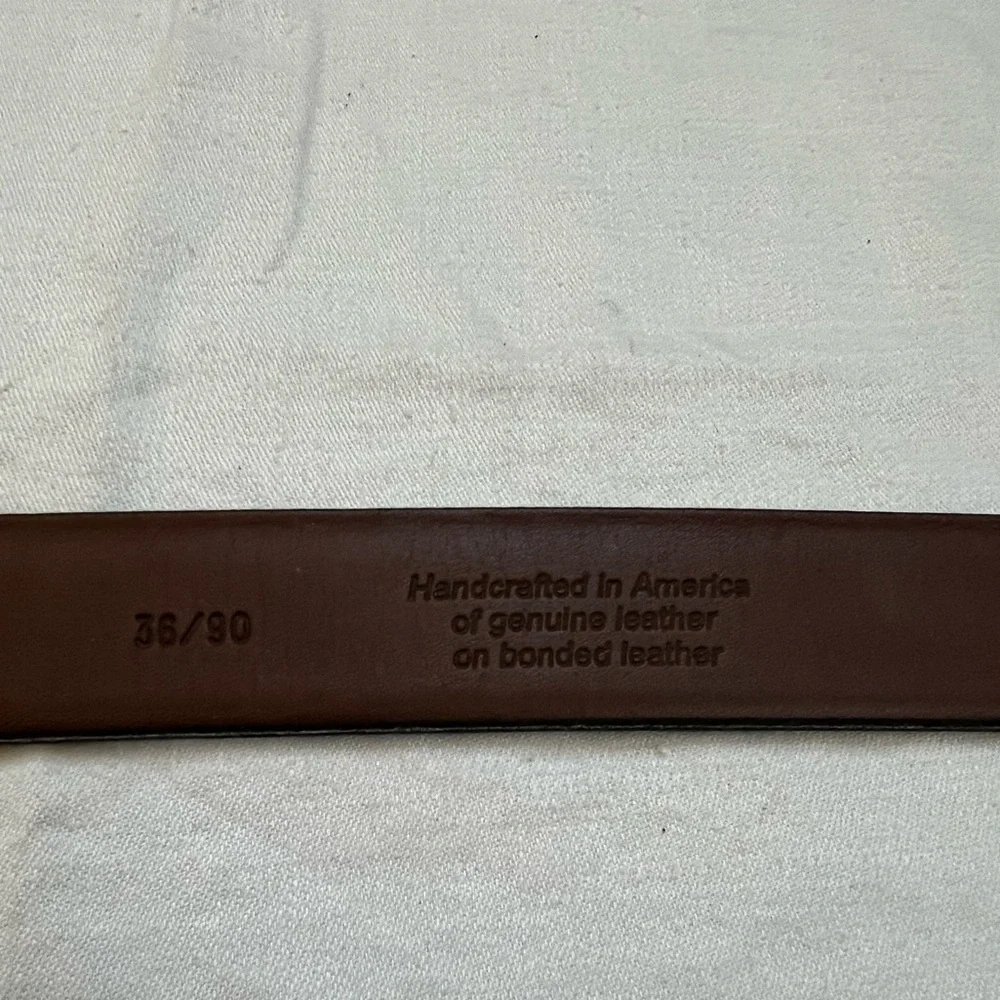 Brown Belt Women's Gold Tone Buckle Leather About 40 